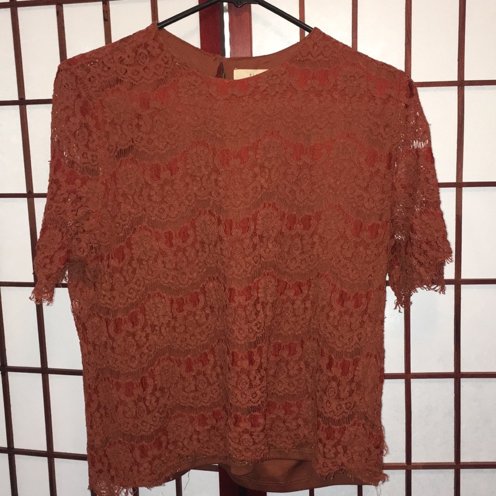 Beautiful lace orange top